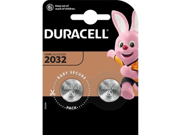 Duracell batteri, Electronics CR2032, 2 stk.