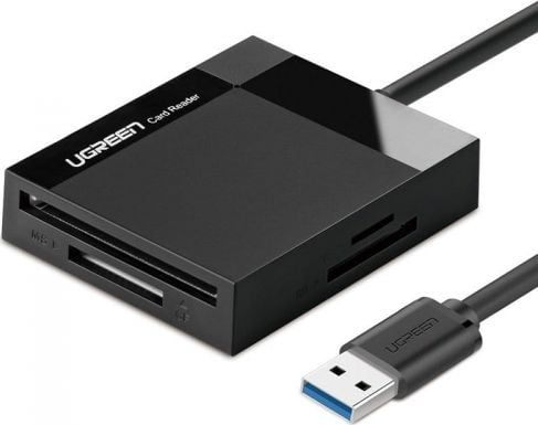 Ugreen - Kortleser - alt-i-1 (CF I, CF II, MS, MMC, SD, TransFlash, microSD, SDHC, microSDHC, SDXC) - USB 3.0
