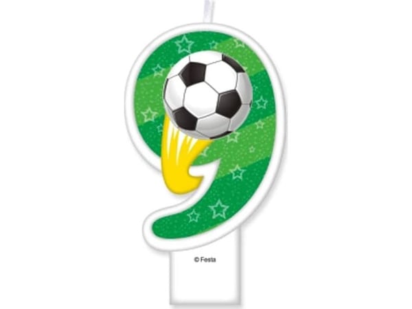 MK Stearinlys nummer Fotball - 9 - ni universal