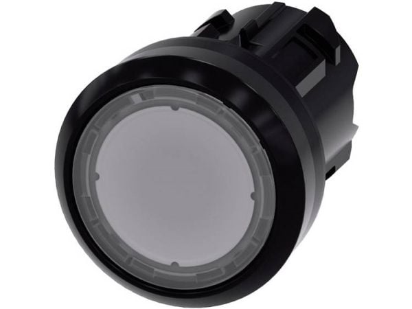 Siemens 3SU1001-0AB70-0AA0 Valaistu painonappi litteä, eturengas Muovi kirkas 1 kpl