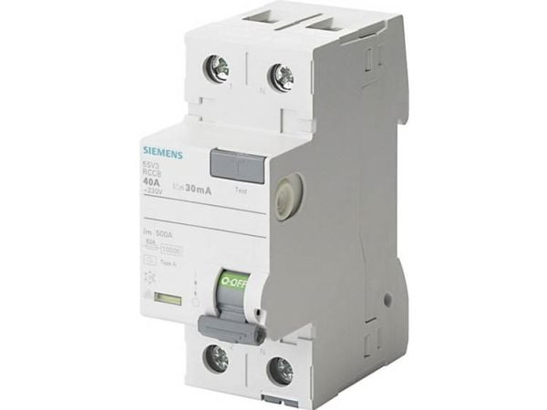 Siemens 5SV36126 FI-turvakytkin A 2-napainen 25 A 0,3 A 230 V FI-turvakytkin A 2-napainen 25 A 0,3 A 230 V