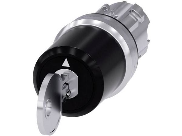 Siemens 3SU10505JL010AA0 3SU1050-5JL01-0AA0 Avainkytkin Eturengas metallia, kiiltävä Avain Hopea 2 x 45° 1 kpl