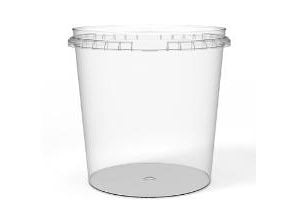 Muovimuki Handy-Safe 1170 ml Ø132xH128 mm PP Kirkas,6 ps x 200 kpl/krt