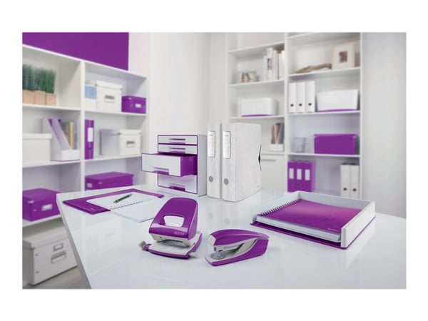 Leitz WOW NeXXt 5008 - Hullemaskine - 30 ark / 3 mm - metall - metallisk violblå