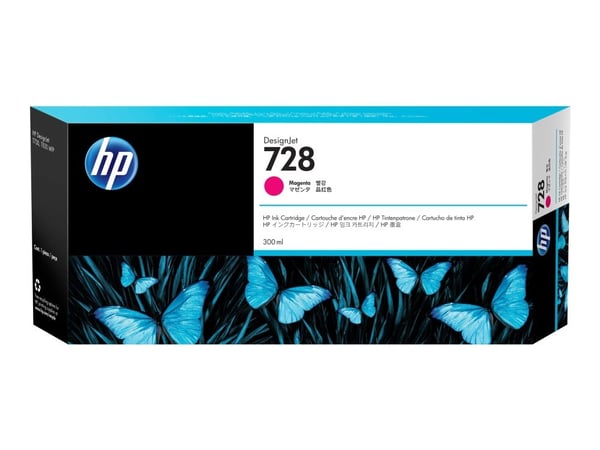 HP 728 - 300 ml - magenta - original - DesignJet - blekkpatron - for DesignJet T730, T830