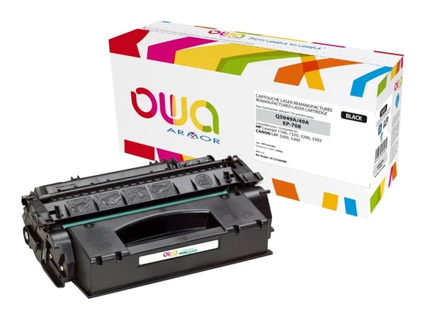 OWA - Svart - kompatibel - gjenfabrikert - tonerpatron (alternativ for: Canon EP-708H, HP Q5949A) - for HP LaserJet 1320, 1320n, 1320nw, 1320t, 132...