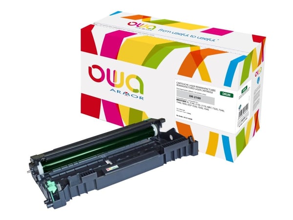 OWA - Svart - kompatibel - trommelsett (alternativ for: Brother DR2100) - for Brother DCP-7045N, HL-2150N, MFC-7320, MFC-7840N; Justio DCP-7040