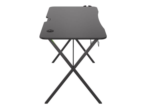 Genesis Holm 200 RGB - Skrivbord - rectangular with contoured corners - svart