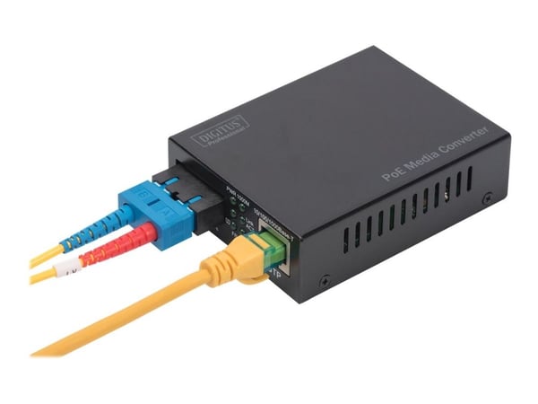 DIGITUS Professional DN-82160 - Fibermedieomformer - 1GbE - 1000Base-LX, 1000Base-T, 100Base-TX, 10Base-T - SC-enkeltmodus / RJ-45 - opp til 20 km ...