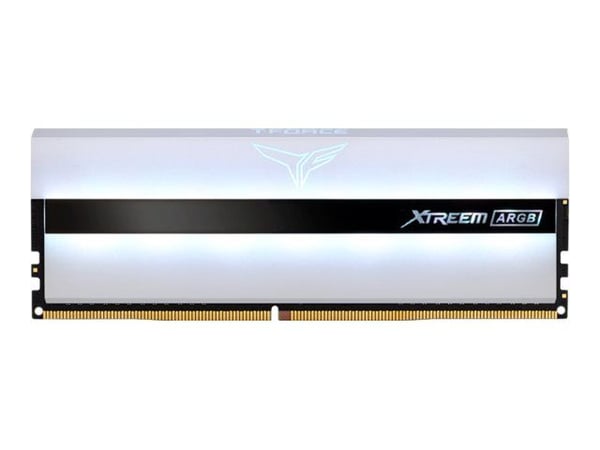 T-Force Xtreem ARGB White - DDR4 - sett - 16 GB: 2 x 8 GB - DIMM 288-pin - 3600 MHz / PC4-28800 - CL18 - 1.35 V - ikke-bufret - ikke-ECC - hvit