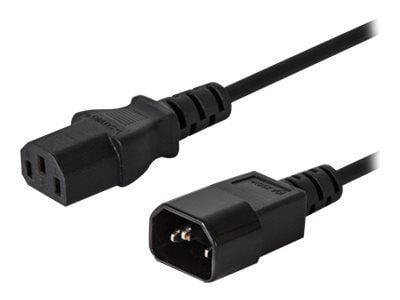 SAVIO CL-99 - Jatkojohto verkkovirralle - IEC 60320 C14 - IEC 60320 C13 - 250 V - 10 A - 1,2 m - musta