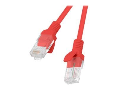 Lanberg - Liitäntäjohto - RJ-45 (uros) RJ-45 (uros) - 25 cm - UTP - CAT 6 - puristuskestävä, muotoon puristettu - punainen, RAL 3017