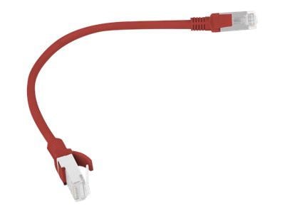 Lanberg - Liitäntäjohto - RJ-45 (uros) RJ-45 (uros) - 25 cm - UTP - CAT 6 - puristuskestävä, muotoon puristettu - punainen, RAL 3017