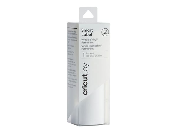 Cricut Joy Smart Label - Håndverksmateriale - 13.9 x 121.9 cm - hvit - permanent - vinyl - for P/N: 2007992
