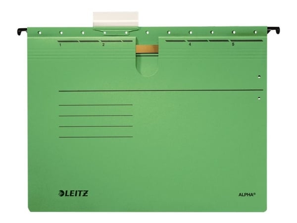 Leitz ALPHA - Ripustettava kansio - A4 - välilehdillä - vihreä