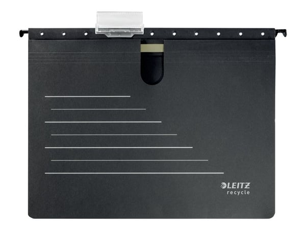 Leitz ALPHA - Hengeperm - for A4 (210 x 297 mm) - med fliker - svart, light gray print