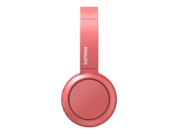 Philips TAH4205RD - Hodetelefoner med mikrofon - on-ear - Bluetooth - trådløs - lydisolerende - rød