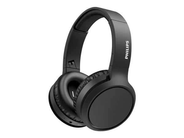 Philips TAH5205BK - Hodetelefoner med mikrofon - full størrelse - Bluetooth - trådløs - svart