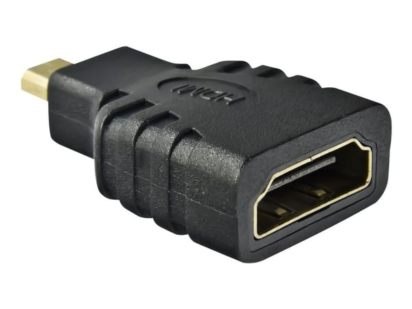 Akyga - HDMI-adapter med Ethernet - HDMI hunn til 19 pin micro HDMI Type D hann - 3.5 m - svart