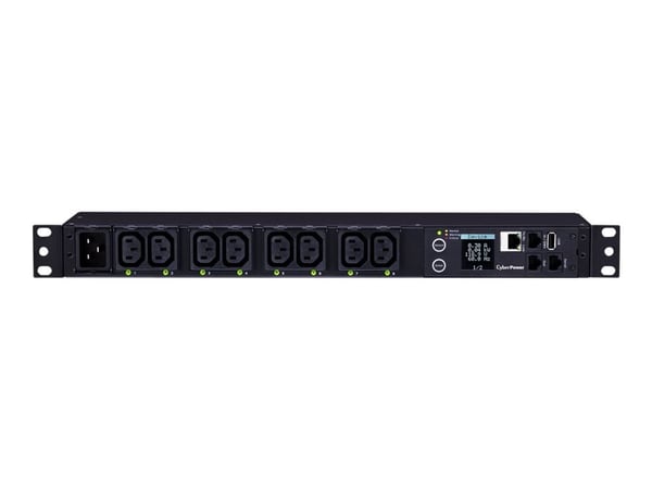 CyberPower Switched Metered-by-Outlet PDU81005 - Strømfordelerenhet (kan monteres i rack) - AC 100-120 V - Ethernet, USB, serial - inngang: IEC 603...