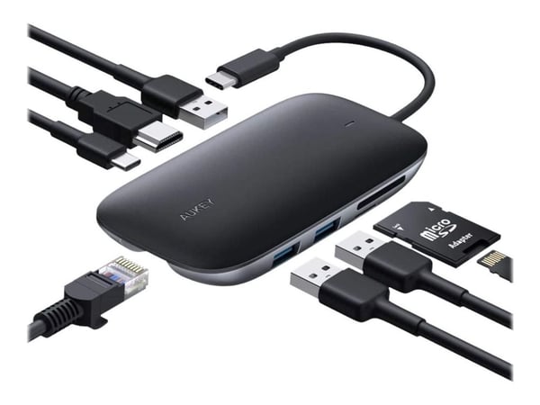 Aukey Unity Link PD III - Telakointiasema - USB-C - HDMI - GigE