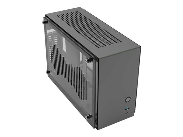 Zalman M2 mini - MT - mini-ITX - sidepanel med vindu (akryl) - ingen strømforsyning - grå - USB