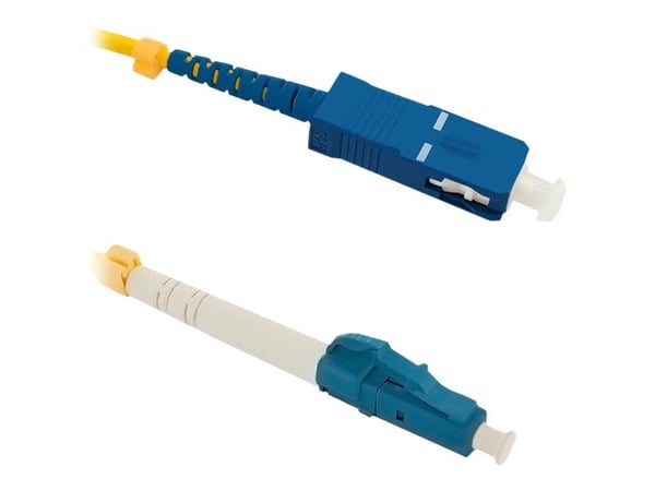 Qoltec - Koblingskabel - LC/UPC-enkeltmodus (hann) til SC/UPC-enkeltmodus (hann) - 1 m - fiberoptisk - simpleks - 9 / 125 micron - G.652D - halogenfri