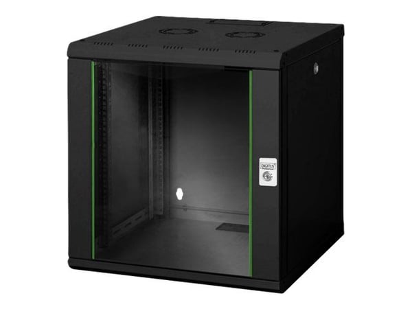 DIGITUS Professional - Skåp skåp - väggmontering - svart, RAL 9005 - 12U - 19"
