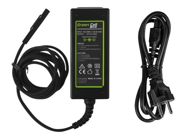 Green Cell PRO - Virtalähde - AC - 36 Watt - musta - Microsoft Surface Pro 3, Pro 4 -laitteille