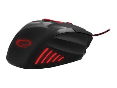 Esperanza MX201 WOLF - Mus - høyrehendt - optisk - 7 knapper - kablet - USB - rød