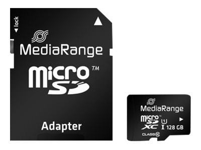 MediaRange MR945, 128 GB, MicroSDXC, Luokka 10, UHS-I, 80 MB/s, 20 MB/s