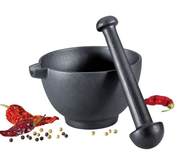 Zassenhaus 076066, Svart, Gjutjärn, Mortel, 15,5 cm, 95 mm, 2,26 kg