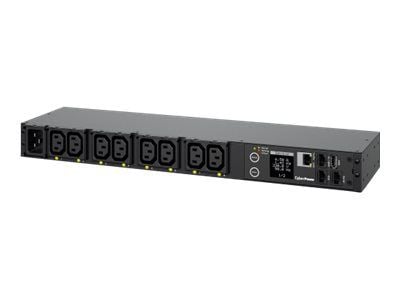 CyberPower Switched Metered-by-Outlet PDU81005 - Strømfordelerenhet (kan monteres i rack) - AC 100-120 V - Ethernet, USB, serial - inngang: IEC 603...