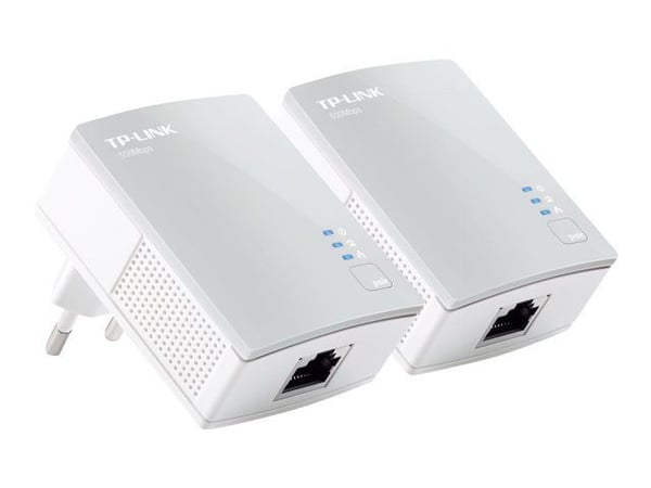 TP-Link TL-PA4010 KIT - Starter Kit - strømlinjeadaptersett HomePlug AV (HPAV) - veggpluggbar (en pakke 2)
