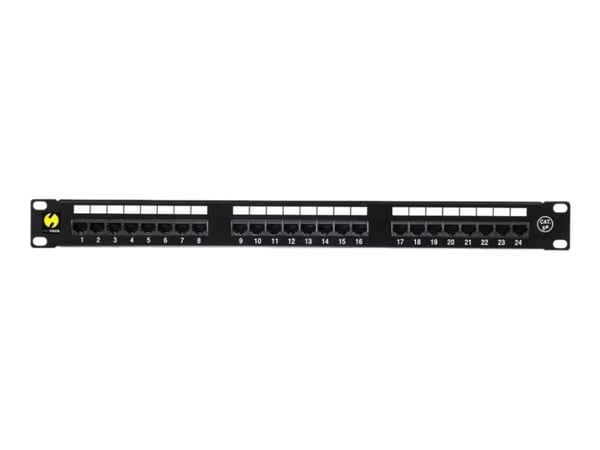 Netrack - Koblingspanel - CAT 5e - UTP - RJ-45 X 24 - svart - 19"