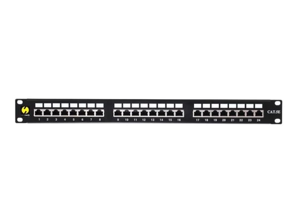 Patchpanel 19'' Netrack 24-port Cat. 5e FTP, med hylla