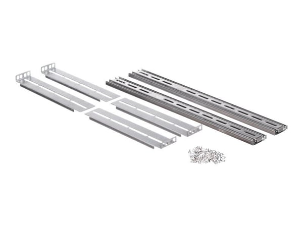 Netrack - Monteringsskinner for rack - sølv - 4U - 19"