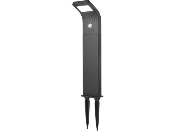 Sygonix SY-4677494 LED utendørs standerlampe med bevegelsessensor LED (RGB) 1,2 W svart