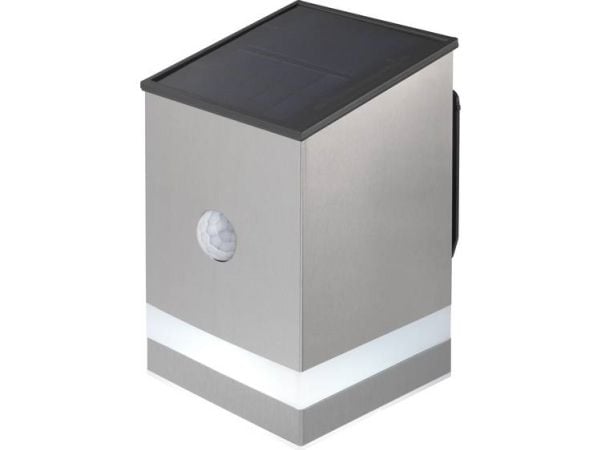 Sygonix SY-4677498 utendørs veggbelysning LED med bevegelsessensor SMD LED 1,5 W rustfritt stål