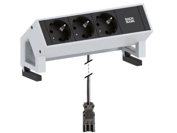 Bachmann Desk2, 3 x F-tyyppi, 4 moduulia, lajittelu, ruostumaton teräs, alumiini, 230 V, 16 A