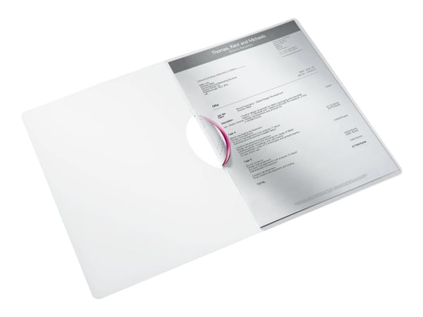 Leitz WOW ColorClip - Klipsfil - for A4 (210 x 297 mm) - kapasitet: 30 ark - metallisk rosa