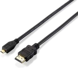Equip 119308, 2 m, HDMI-tyyppi A (vakio), HDMI-tyyppi D (mikro), 3D, 10,2 Gbit/s, Musta Equip 119308, 2 m, HDMI-tyyppi A (vakio), HDMI-tyyppi D (mikro), 3D, 10,2 Gbit/s, Musta