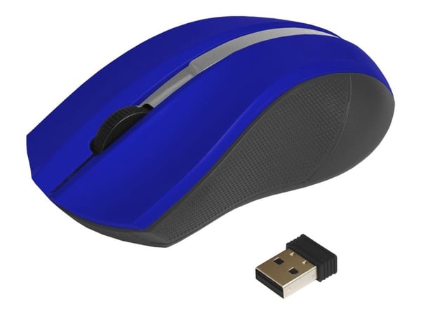 ART AM-97E - Mus - optisk - 3 knapper - trådløs - 2.4 GHz - USB trådløs mottaker - blå