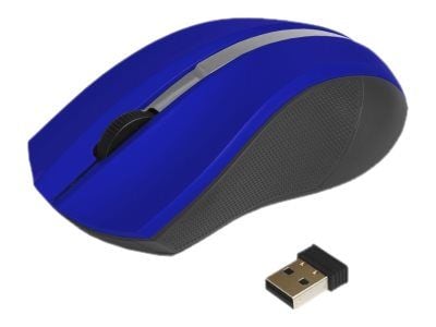 ART AM-97E - Mus - optisk - 3 knapper - trådløs - 2.4 GHz - USB trådløs mottaker - blå