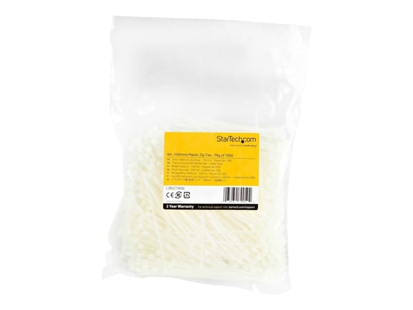 StarTech.com CBMZT4NK, Avattava johdinside, Nailon, Muovi, Valkoinen, 2,2 cm, V2, -40 - 85 °C