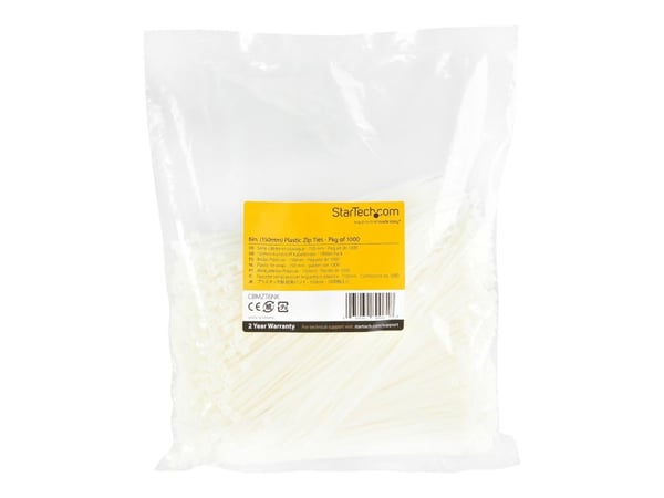 StarTech.com CBMZT6NK, Avattava johdinside, Nailon, Muovi, Valkoinen, 3,6 cm, V2, -40 - 85 °C