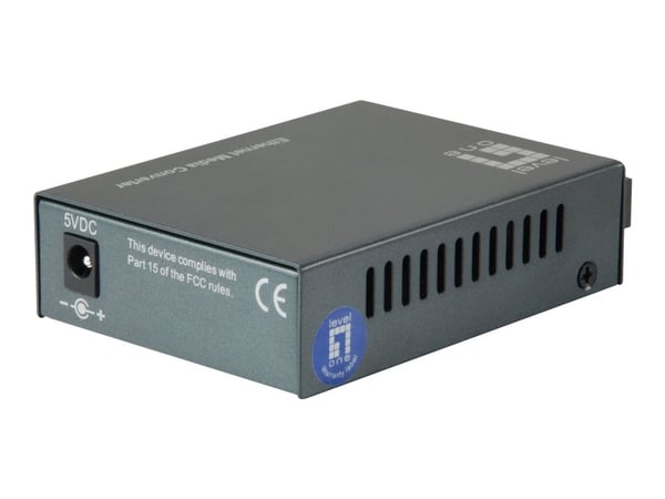 LevelOne FVT-1102 - Fibermedieomformer - 100Mb LAN - 10Base-T, 100Base-FX, 100Base-TX - RJ-45 / SC-enkeltmodus - opp til 20 km - 1310 nm