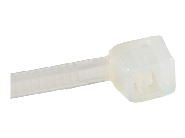 StarTech.com 10cm kabelkopplingar - 2mm bred, 22mm buntdiameter, 8kg draghållfasthet, självlåsande spärrband för nylon med böjd spets, 94 V-2/UL li...