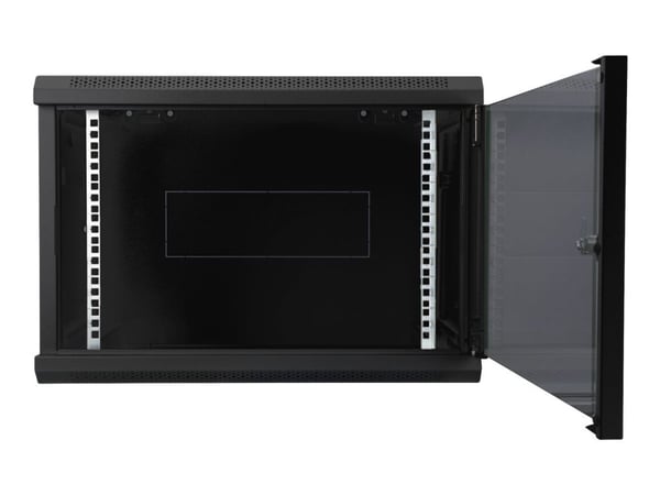 DIGITUS Dynamic Basic DN-19 16-U-EC-SW - Rack skåp - väggmontering - RAL 9005, svart - 12U - 19"
