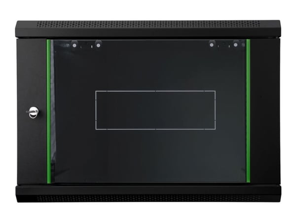 DIGITUS Dynamic Basic DN-19 16-U-EC-SW - Rack skåp - väggmontering - RAL 9005, svart - 12U - 19"